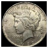 1922 Silver Peace Dollar CLOSELY UNCIRCULATED
