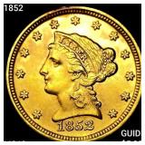 1852 $2.50 Gold Quarter Eagle UNCIRCULATED