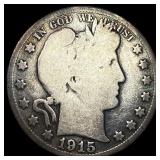 1915 Silver Barber Half Dollar NICELY  CIRCULATED