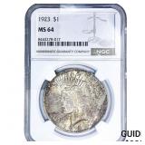 1923 Silver Peace Dollar NGC MS64