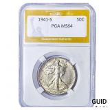 1941-S Walking Liberty Half Dollar PGA MS64