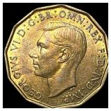 1943 Great Britain Brass 3 Pence