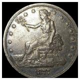 1877 Silver Trade Dollar NEARLY UNCIRCULATED