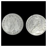 [2 Coins] 1809-1835 Capped Bust Half Dollar
