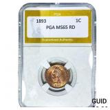 1893 Indian Head Cent PGA MS65 RD