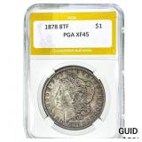 1878 8TF Morgan Silver Dollar PGA XF45