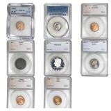 [8 Coins] 1892-2011 U.S. & Canada Coin Lot 1C-50C