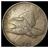 1857 Flying Eagle Cent NEARLY UNCIRCULATED