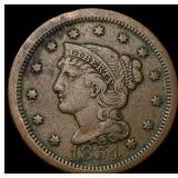 1854 Braided Hair Large Cent NEARLY UNCIRCULATED