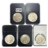 [5 Coins] 1922 Silver Peace Dollar