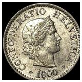 1900B Switzerland Copper Nickel 5 Rappen