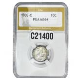 1903-O Barber Dime PGA MS64