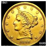 1861 $2.50 Gold Quarter Eagle UNCIRCULATED