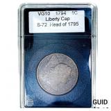 1794 Liberty Cap Large Cent VG10 Head of 1795 S-7