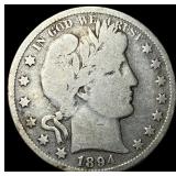 1894 Silver Barber Half Dollar NICELY CIRCULATED