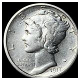 1917-S Silver Mercury Dime CLOSELY UNCIRCULATED
