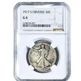 1917-S Walking Liberty Half Dollar NGC G4 Obverse