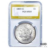 1883-CC Morgan Silver Dollar PGA MS64