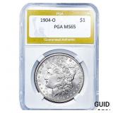 1904-O Morgan Silver Dollar PGA MS65