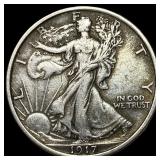 1917-S Silver Walking Liberty Half Dollar NEARLY U