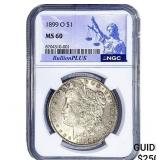 1899-O Morgan Silver Dollar NGC MS60