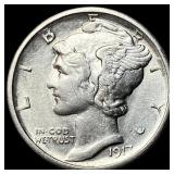 1917-S Silver Mercury Dime CHOICE AU