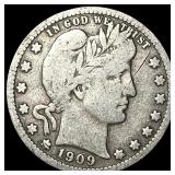 1909 Barber Quarter LIGHTLY CIRCULATED