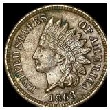 1863 Copper-Nickel Indian Head Cent CLOSELY UNCIRC