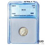 1909-O Barber Dime NNC MS62