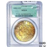 1882-CC Morgan Silver Dollar PCGS MS64