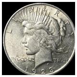 1923 Silver Peace Dollar CLOSELY UNCIRCULATED