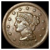 1850 Braided Hair Large Cent CLOSELY UNCIRCULATED