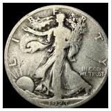 1923-S Silver Walking Liberty Half Dollar  LIGHTL
