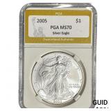 2005 American Silver Eagle PGA MS70