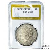 1879-S Morgan Silver Dollar PGA MS62