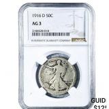1916-D Walking Liberty Half Dollar NGC AG3