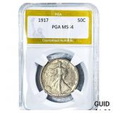 1917 Walking Liberty Half Dollar PGA MS64