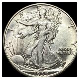 1939-D Silver Walking Liberty Half Dollar UNCIRCUL