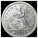 1853-O Arrows/Rays Seated Liberty Quarter  CLOSEL
