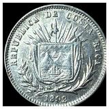 1892 Coasta Rica Silver 5 Centavos