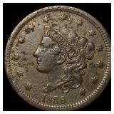 1838 Coronet Head Large Cent CLOSELY  UNCIRCULATE