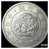 1897 YR 30 Japan Mutsuhito Silver 50 Sen