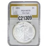 1991 Silver Eagle PGA MS70