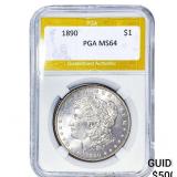 1890 Morgan Silver Dollar PGA MS64