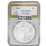 1991 Silver Eagle PGA MS70