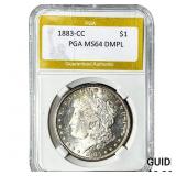 1883-CC Morgan Silver Dollar PGA MS64 DMPL