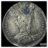 1888 Great Britain Silver 1 Shilling Jubilee Head
