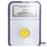 1861 $2.50 Gold Quarter Eagle NGC AU58 Type 2