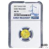 2017 1/10oz $5 Gold Eagle NGC MS70 Early Release