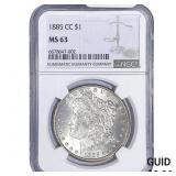 1885-CC Morgan Silver Dollar NGC MS63